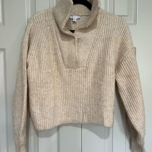 Topshop Cream Cowl Neck Sweater